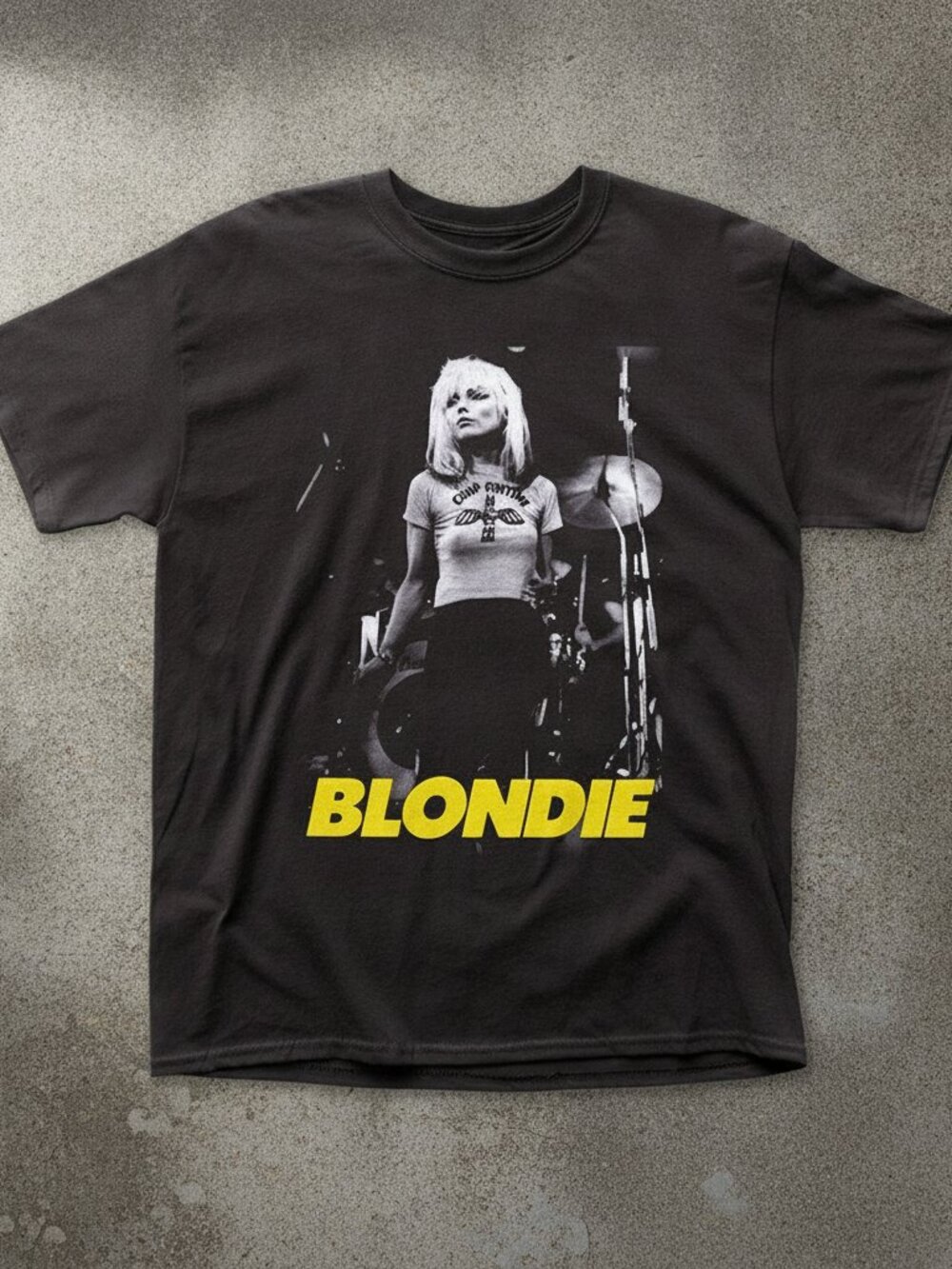 Blondie Rock Band Graphic T-Shirt Black Vintage Music Tee Retro Concert Style